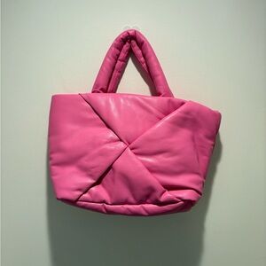 Pink Quilted Tote Bag